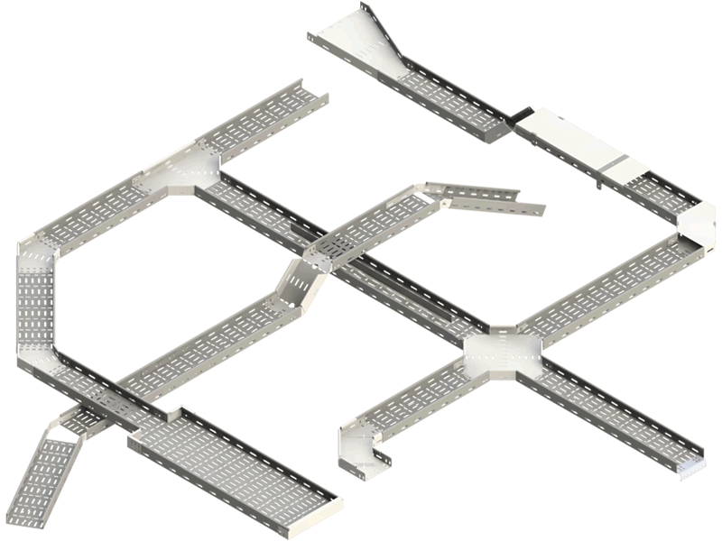 Steel Cable Tray  Cable Tray Support - HDmann Cable Management System